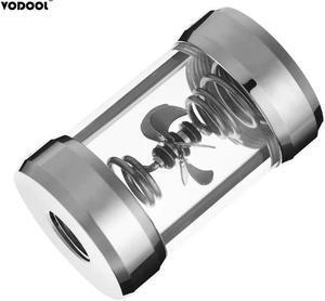 Water Cooling Flow Meter Metal Covers Filter for Soft Hard Tube PC Water Cooler Radiator Cooling System Accessories