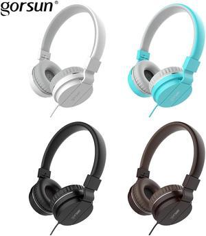 Wired Headphones  GS779 Lightweight Stereo Foldable Adjustable Headset Earphones Buit in Mic for phones Computer  PC