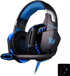 EACH G2000 Deep Bass Game Headphone Stereo Surrounded Over-Ear Gaming Headset Headband Earphone with Light for Computer PC