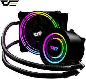 Water Liquid Cooling AIO CPU Cooler Radiator 120mm Fan RGB  Sync CPU Water Cooling For LGA 2011/1156/AM3+/AM4