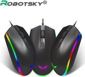Wired Gaming Mouse LED Optical Professional Wire Computer Mouse Gamer Mice for 1600 DPI PC Notebook Laptop E-sports Game