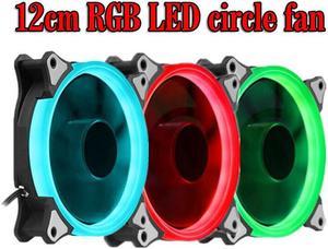 12 models multicolor RGB Case circle Cooling 2ring cpu led Fan 120mm 12cm RGB LED Ring For Computer Cooler water cooler Radiator