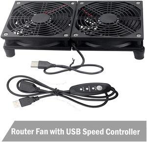 Router Cooling Fan DIY PC Cooler TV Box Wireless Quiet DC 5V USB Power 120mm 240mm Fan 12CM W/Screws Protective Net