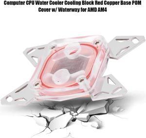 CPU Cooler Water Cooling Block Copper Base POM Cover for Intel LGA 1155 2011 AMD AM4 Computer Components Fans Cooling