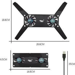 USB Fan Cooling Pad 2 Fans Cooler Notebook Cooler Computer USB Fan Stand For 8-14 PC Laptop PC Computer Peripherals