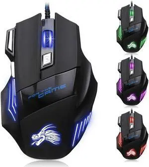 Professional Wired Gaming Mouse 5500 DPI 7 Buttons LED Optical USB Wired Mice for Pro Gamer Computer Better than X7 mause