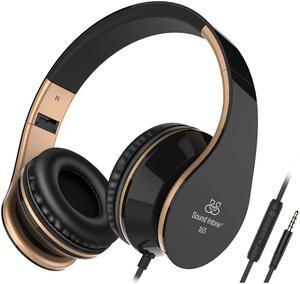 Wired Headphones With Mic Over Ear Headphone Headset Stereo Bass Earphones HiFi Sound Music Earphone For Mobile phone PC MP3