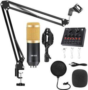 BM800 Condenser Microphone Studio Recording Kits For Computer Cell Phone Bm 800 Karaoke Microphone With Sound Card