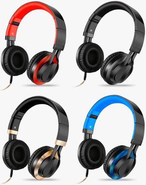 3.5mm Wired Headphone Foldable Portable Adjustable Headset Bass HiFi Sound Music Stereo Earphone for   IPhone PC