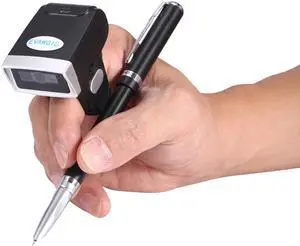 Wireless 1D/2D Bluetooth wearable finger barcode scanner ring barcode reader with memory mini-size QR code scanner ring type