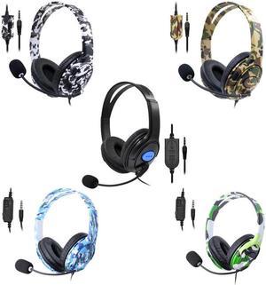 PC /PS4 Game Gaming Headphones Soft Memory Earmuff and Noise-canceling Wired Headset For PS4 Game With Microphones