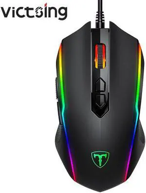 T16 Wired Gaming Mouse 8 Programmable Button 7200 DPI USB Computer Mouse Gamer Mice With RGB Backlight For PC Laptop