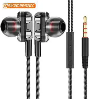 Wired Earphone Gaming 4D Stereo Sound Mobile Phone 3.5mm Headset In Ear HD Mic Earbuds Noise Reduction For  P30 Pro