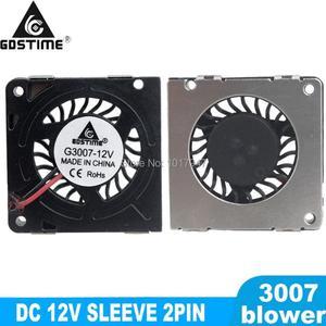 2 Pieces  30mm 12V Blower 3007 Turbo Fan 3D Printer Cooler 30x30x7mm 2Pin 3CM Small Brushless DC Cooling Fans