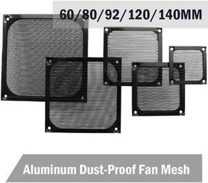 5 PCS  140mm Fan Aluminum Dustproof Cover Dust Filter for PC Cooling Chassis Fans Grill Guard 60mm 80mm 90mm 120mm Fan