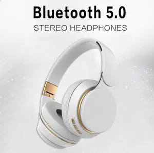Pearl White T7 Wireless Headphones Bluetooth Headset Foldable Stereo Adjustable Auriculares With Mic for phone Pc TV