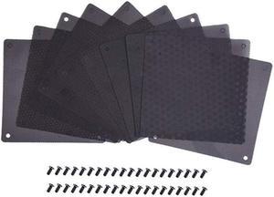 120 mm Dust Filter Computer Fan Filter Cooler PVC Black Dustproof Case Cover Computer Mesh 10 Packs with 40 Pieces of Screws