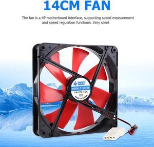 140mm 4 Pin Speed Adjustable Silent PC Case Cooling Fan CPU Cooler Fan 12V Computer components and hardware