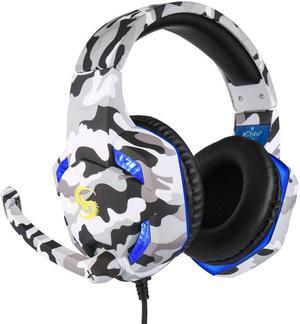 Gaming Headsets Big Headphones with Light Mic Stereo Earphones Deep Bass for PS4 PC Computer Gamer Laptop