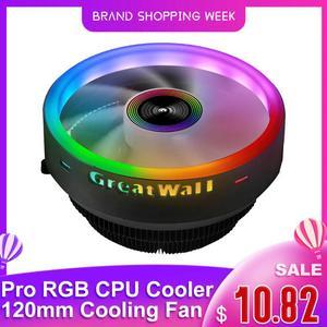 Pro CPU Cooler RGB Computer Heatsink 12V LED Radiator for PC 120mm Intel LGA 1151 AMD AM4 AM3 FM2 CPU Cooling Fan