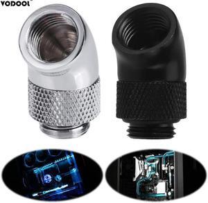 G1/4 Screw Thread 45 Degree Elbow Rotary  Adapter Male to Female Connector Fitting Computer PC Water Cooling System