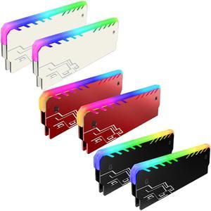 Case Fan Cooler Colorful RGB Light Memory RAM Cooler Heat Sink Cooling Vest Radiator for DIY PC Computer Cooling Fan Cooler