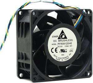 8038 powerful fan 8cm 80mm For Delta PFR0812DHE Server Cooling Fan DC 12V 2.54A 80x80x38mm 4-wire pwm cooler