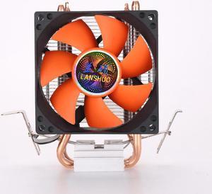 8cm Mini CPU Cooler 2 Heatpipes PC CPU Cooler Heatsink Computer Cooling Fan for LGA 775/1150/1151/1155/1156 and AMD AM2 AMD3