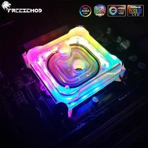 AMD-PK5E CPU Water Block For AMD AM2 AM3 AM4 3pin 5V Copper Base Plate Computer Cooler MOD Water Coolling AURA SYNC