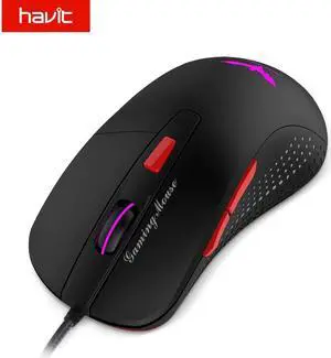Wired Gaming Mouse USB Optical Mouse Gamer 2800 DPI Computer Mouse with 6 Button For PC Laptop Desktop Computer HV-MS745
