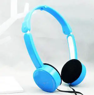 Headband Wired Big Headphones with Mic Portable Foldable On-Ear Headset with Microphone for Computer Gamers PC Laptop