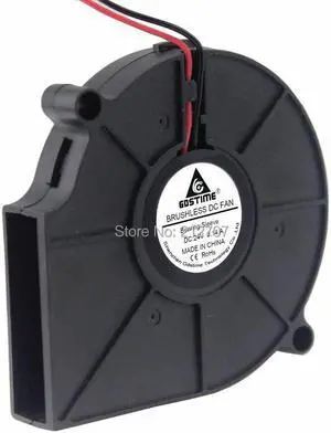 2PCS  24V 2Pin 75x15mm 75mm 7515S DC Brushless Cooling Exhaust Blower Cooler Fan