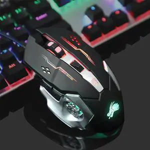 Professional USB Wired Gaming Computer Mouse 5500 DPI Optical LED Lighting  Mouse Gamer  for Computer Overwatch Pubg Dota 2