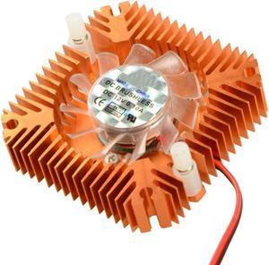 Sale 55mm 2 PIN Graphics Cards Cooling Fan Aluminum Gold Heatsink Cooler Fit For Personal Computer Components Fans Cooler