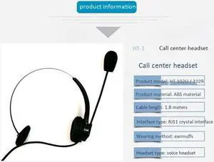USB Telephone/Computer Headset with Microphone Noise Cancelling and Volume Controls for Computer Laptop PC.