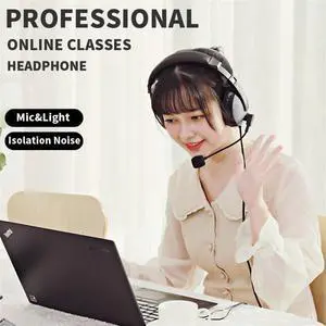 Lisheng Head-mounted Gaming Headset Customer Service Education Webcast Headset For Smart Phone, Tablet PC