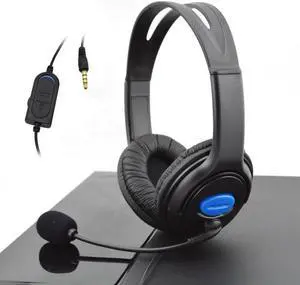 3.5mm Wired Headphones Gaming Gamer Headset Game Earphone with Microphone Volume Control for PS4 Play Station 4 X Box One PC