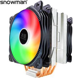 6 Heat Pipes CPU Cooler RGB 120mm PWM 4Pin PC quiet for Intel LGA 2011 1150 1151 1155 1200 AMD AM4 AM3 CPU Cooling Fan