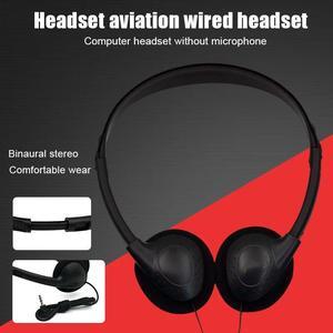 Computer Headset No Microphone Gaming Headset Noise Canceling Sports MP3 Earphone Wired Stereo Headset Universal