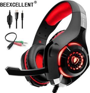 Stereo Gaming Headset Casque Deep Bass Stereo Game Headphone with Mic LED Light for PS4 Phone PC Laptop Gamer