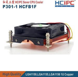 HPC P301-1 HCFB1 LGA1155 LGA1150 LGA1156 1366 CPU Cooler,Computer Heatsink, CPU Fans, 1U Slim Copper CPU Cooler, High Quality