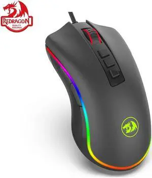 M711 COBRA Gaming Mouse Wired RGB LED Color Backlit 16.8 Million Chroma 10000 DPI 7 Programmable Buttons Gamer for Dota