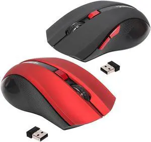 Ergonomic Optical Office 2.4G Wireless Gaming Mouse Mice Adjustable 2400 DPI with 6 Buttons for Laptop PC Notebook Computer