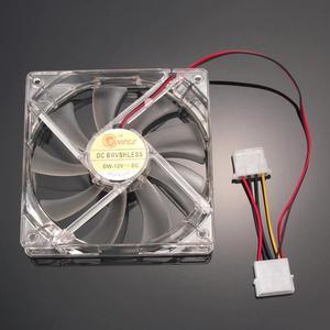 Computer Fan Quad 4 LED Light 120mm  Computer Case Cooling Fan Mod Quiet Molex Connector Easy Installed Fan 12V