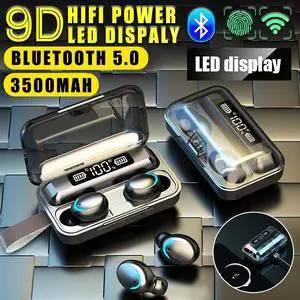 3500mAh Power Bank Earphones TWS Bluetooth Wireless Sport In Ear Gaming Headset Noise Earbuds with Mic for IPhone Xiaom