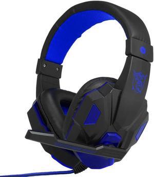 Headphones Headset for PC with Microphone with USB 3.5mm Interface LED Volume Control Over-ear Headphone Game Earphones