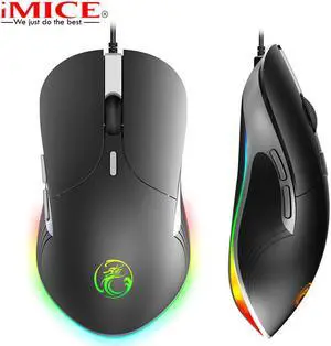 X6 High configuration USB Wired Gaming Mouse Computer Gamer 6400 DPI Optical Mice for Laptop PC Game Mouse 6 led light