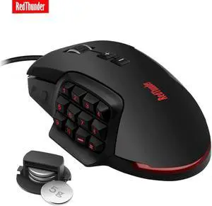 MMO Gaming Mouse 10000 DPI 17-KEY Programmable Mouse High Sensitivity  Mouse RGB Backlight Mouse For Laptop PC Gamer