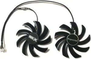 2pcs/lot DC 12V 0.35A Computer Graphics Card Cooler Fan Replace For HIS R9 270X IceQ X2 Turbo Boost Clock