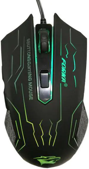 FORKA Silent Click USB Wired Gaming Mouse 6 Buttons 3200DPI Mute Optical Computer Mouse Gamer Mice for PC Laptop Notebook Game